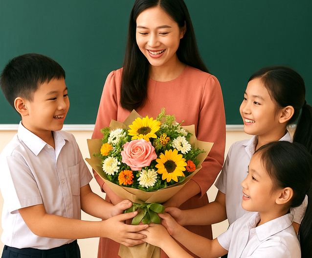 Niềm hạnh phúc lớn nhất của người thầy là khi biết rằng mình đã "chạm" vào cuộc đời học trò. Ảnh minh họa.