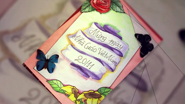 Những tấm thiệp handmade luôn là một món quà ý nghĩa dành cho thầy cô. Ảnh minh họa.