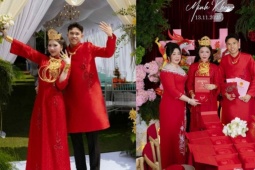 Cưới 'cô chủ tiệm vàng', chú rể TPHCM nhận dây chuyền kim cương đặc biệt