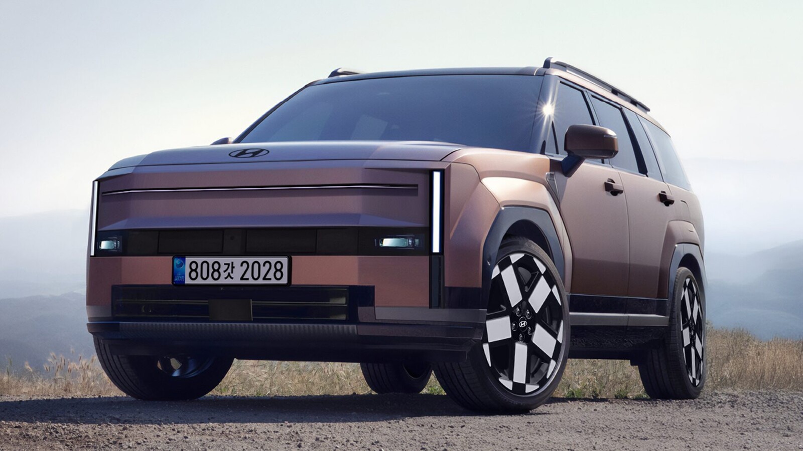 Ảnh xe Hyundai SantaFe phác thảo.