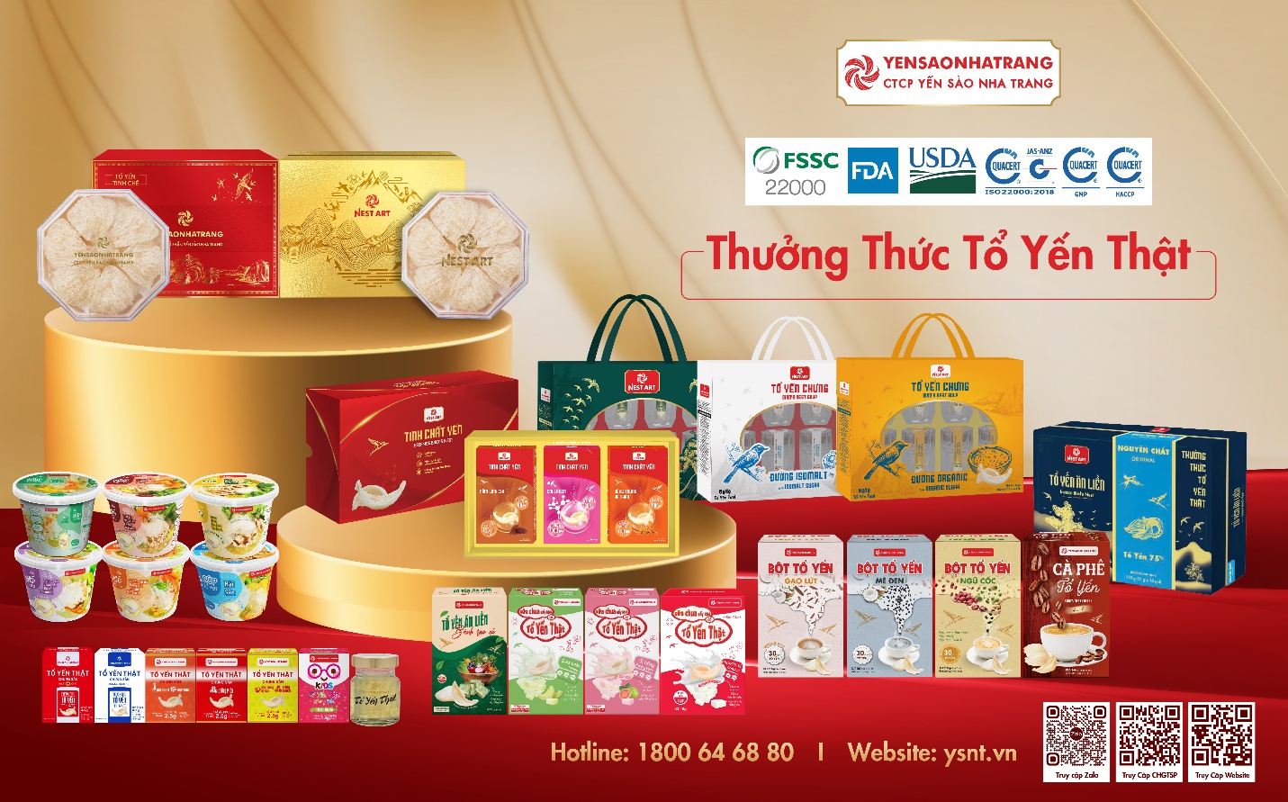 Đạt chuẩn quốc tế FSSC 22000, ISO 22000:2018, HACCP, FDA, USDA, GACC