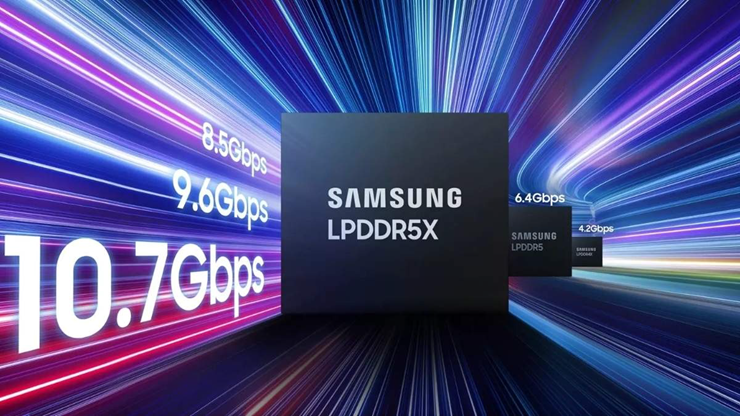 Chip RAM LPDDR5X mới nhất của Samsung có tốc độ lên tới 10.7 Gbps.