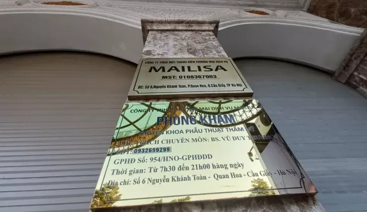 Cơ sở thẩm mỹ viện Mailisa tại Hà Nội. Ảnh: ĐL