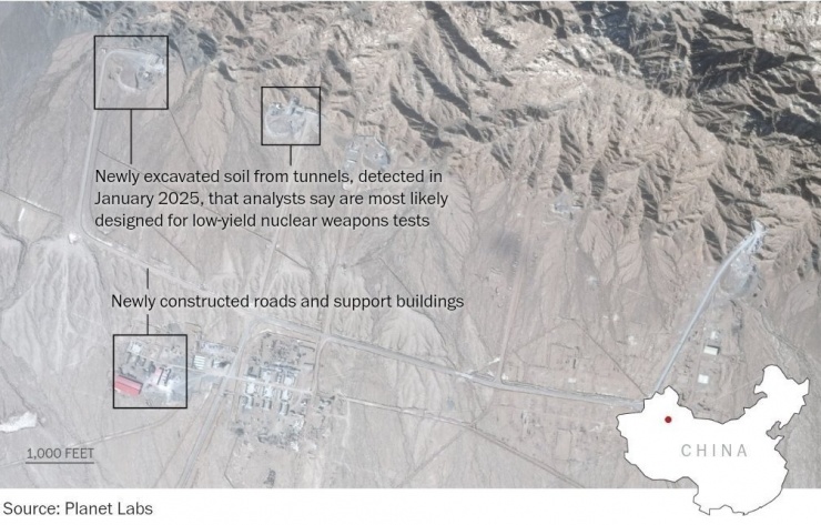 Ảnh vệ tinh tiết lộ Trung Quốc mở rộng bãi thử vũ khí hạt nhân - 3