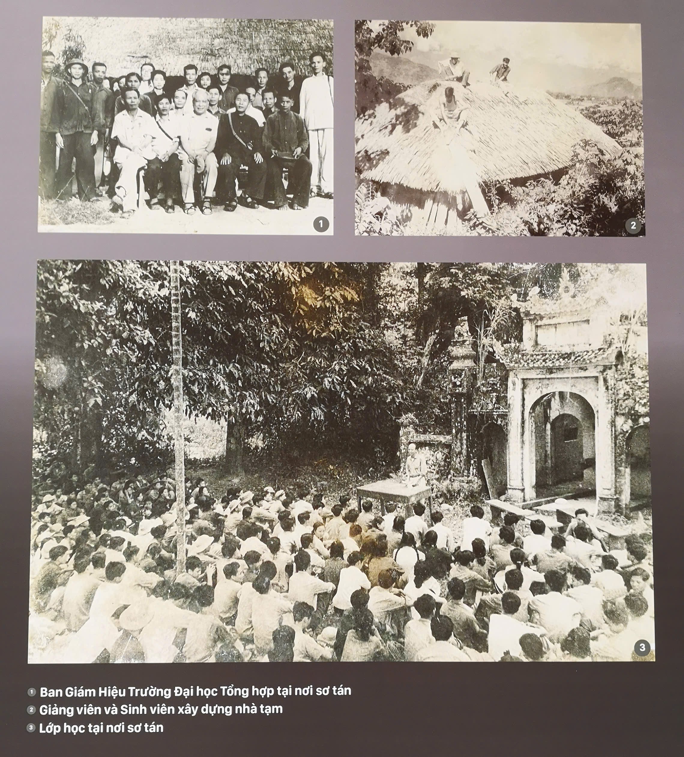 Những năm tháng chiến tranh, giảng viên, sinh viên trường Đại học Tổng hợp phải dựng những lớp học sơ tán