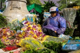 Mưu sinh trong đêm mưa rét 12 độ ở Hà Nội