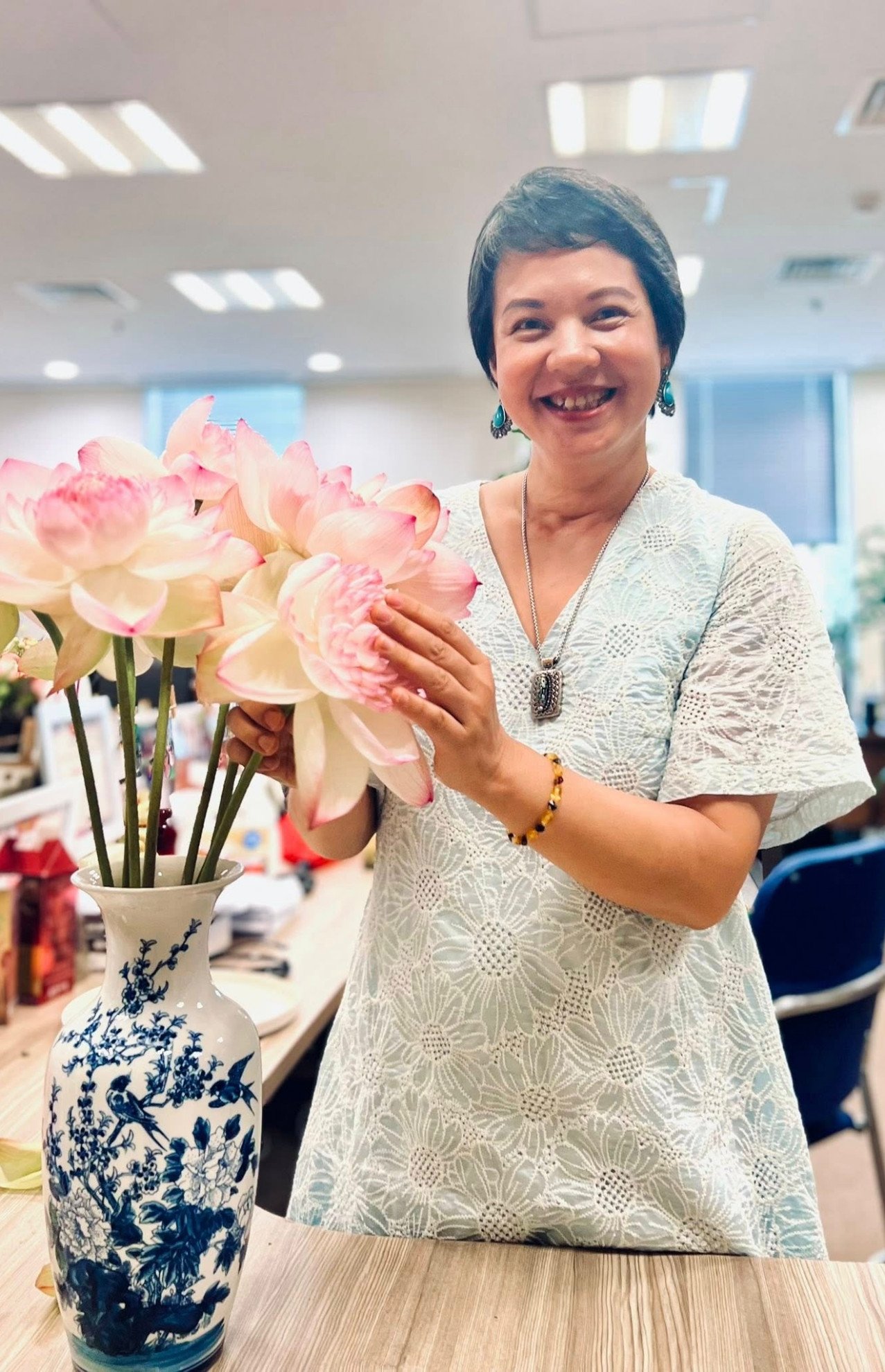 Diễm Quỳnh lạc quan, tích cực ở tuổi 53.&nbsp;