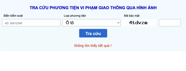 Tra cứu phạt nguội trên website của Cục CSGT. Ảnh: TIỂU MINH