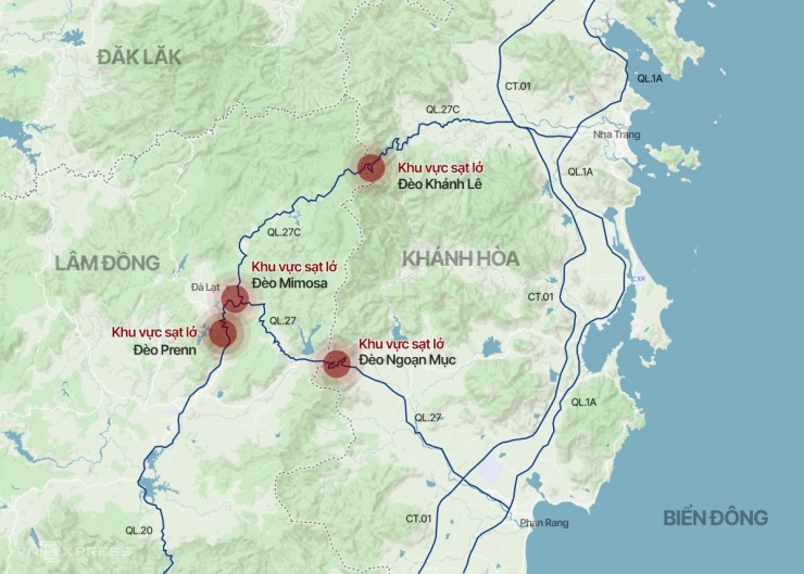 Hiện trạng đèo Mimosa bị xé toạc, chia cắt giao thông - 10
