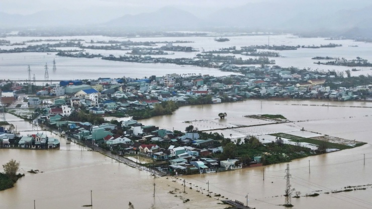 Các vùng phía Đông tỉnh Gia Lai ghi nhận mực nước lũ đang rút. Ảnh: CTV