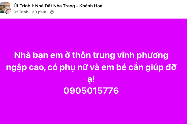 Thông tin cần giúp đỡ ở khu vực Vĩnh Phương cũ hiện nay là phường Bắc Nha Trang