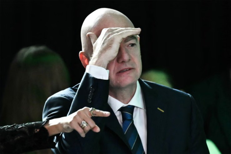 Chủ tịch FIFA Gianni Infantino trong buổi lễ bốc thăm