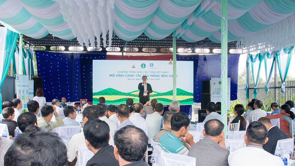 Ông Lê Duy Thiện - Giám đốc Thương mai Yara Việt Nam phát biểu tại buổi lễ. (Ảnh: Yara Việt Nam)