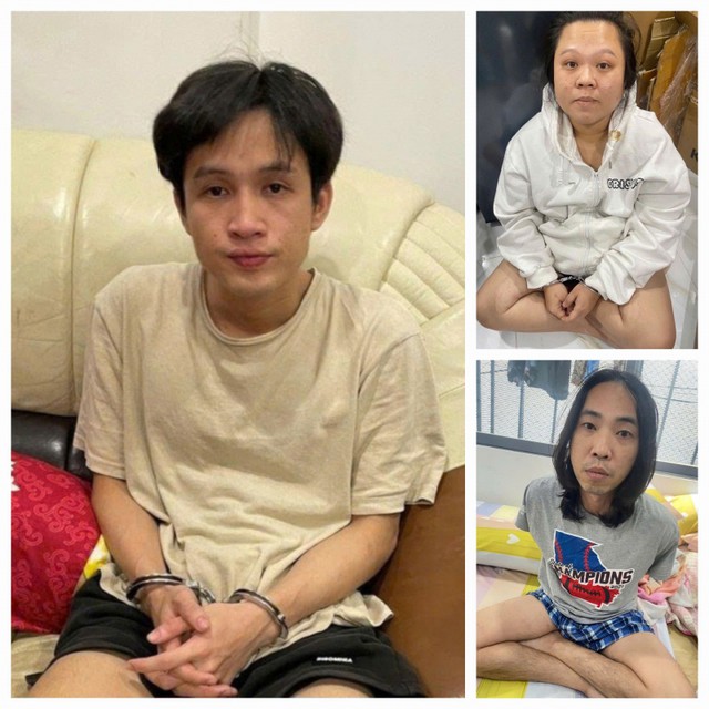 Các đối tượng trong đường dây mua bán, vận chuyển cần sa. Ảnh: CACC