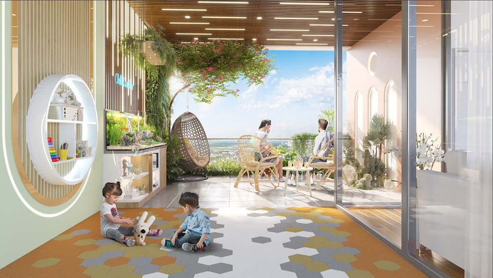 Điểm nhấn logia đặc biệt tại Lotus 1 được mệnh danh “vườn xanh trong hiên nhà”