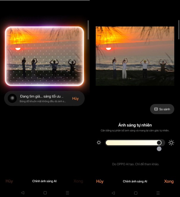 Chỉnh ánh sáng AI giúp người dùng dễ dàng điều chỉnh ánh sáng trong hình ảnh hoặc video, giúp cải thiện độ sáng, độ tương phản và cân bằng ánh sáng một cách nhanh chóng và chính xác.