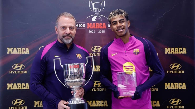 HLV Flick và Yamal nhận giải từ trang Marca