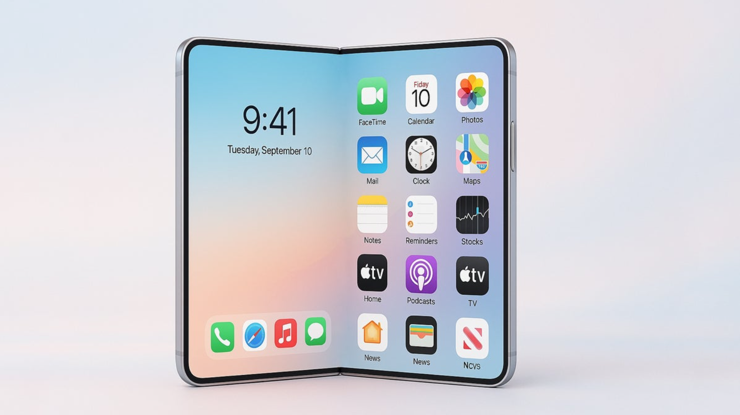 Ảnh concept iPhone màn hình gập.