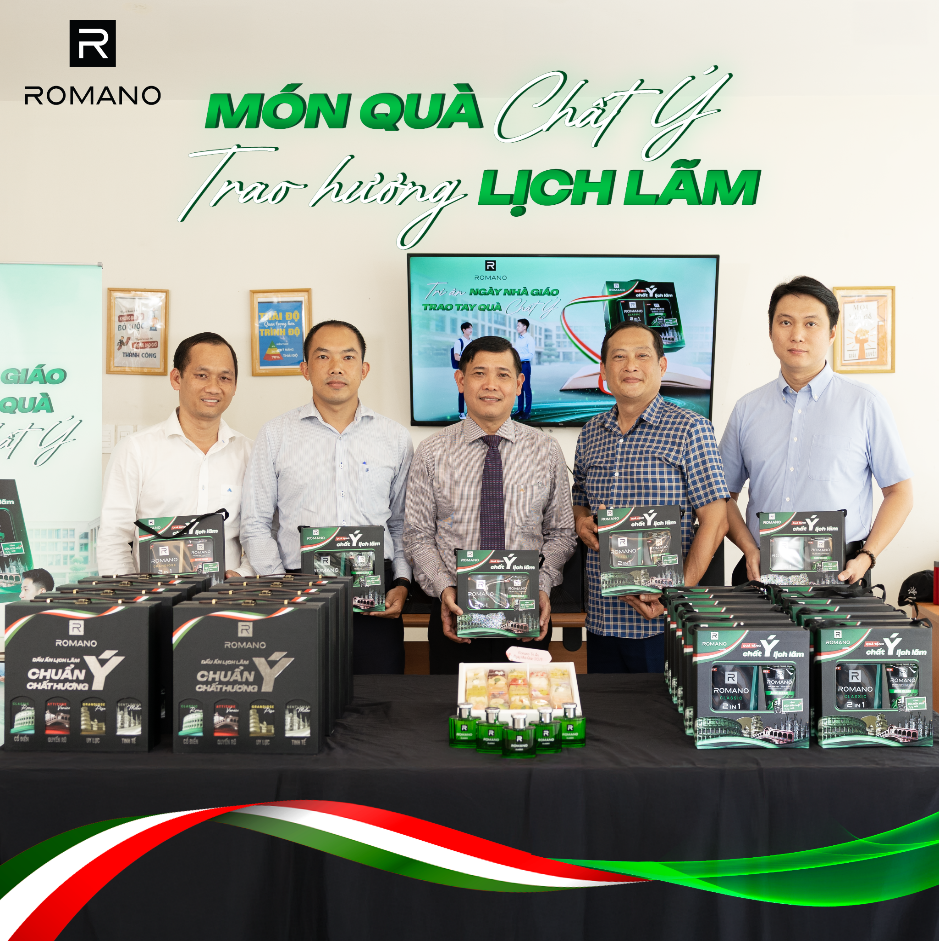 Những Hộp quà Chất Ý của Romano thay lời tri ân gửi đến các giảng viên trường Đại học Tài chính - Marketing.