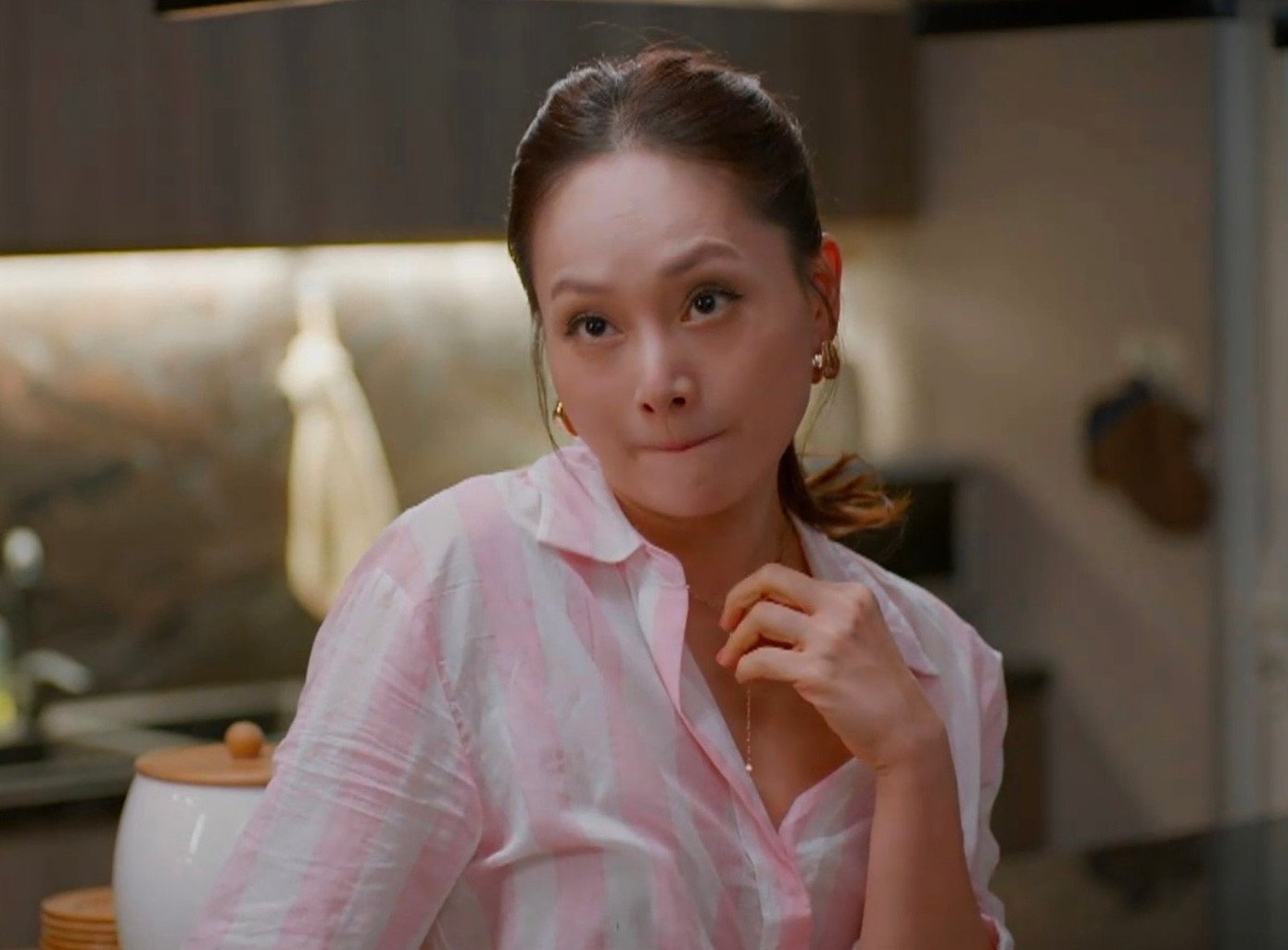 Diễn viên Lan Phương ấn tượng cảnh nhân vật Đăng bị dồn vào chân tường ở tập 40.