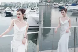 Quỳnh Kool khoe dáng kiều nữ trên bến du thuyền