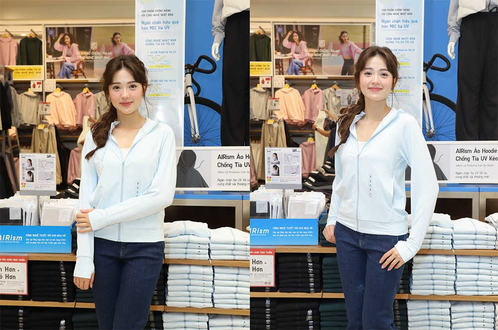 Chỉ với 489K, bạn có thể săn ngay chiếc áo khoác chống tia UV mà Alissa Hồ đang diện - item không thể thiếu của nhiều khách hàng Việt mỗi khi di chuyển ngoài đường. Không chỉ sở hữu tính năng xịn xò, chiếc áo này còn có kiểu dáng thanh lịch và bảng màu trẻ trung, thời trang và năng động - rất “được lòng” những bạn trẻ thích mặc đẹp.