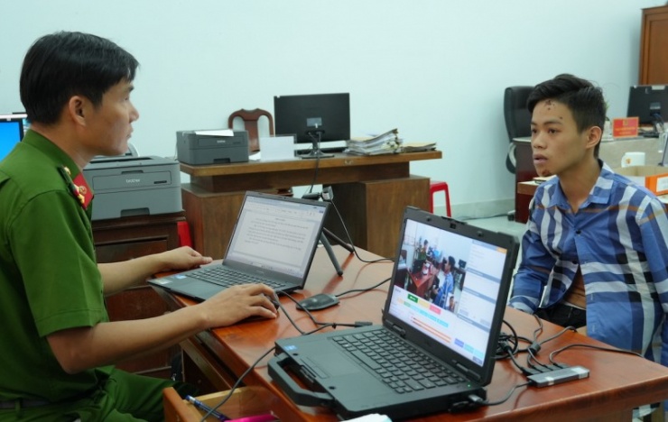 Nguyễn Trọng Cường tại cơ quan điều tra. 