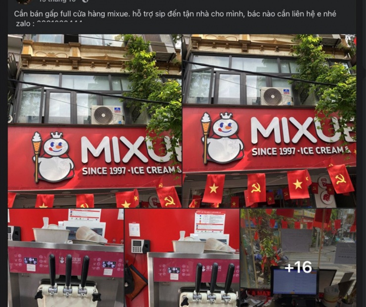 Rao bán thanh lý đồ dùng. Ảnh chụp màn hình.