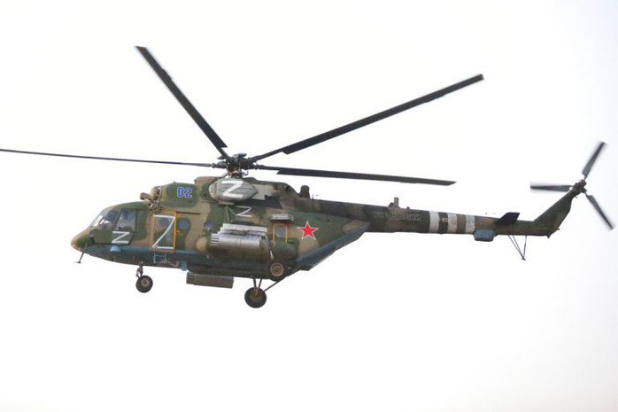 Trực thăng Mi-8 của Nga tại Đông Ukraine. Ảnh: AP