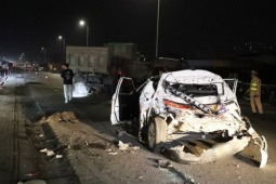 Hà Nội: Hiện trường vụ ô tô tải đâm hàng loạt xe tại vành đai 3 trên cao