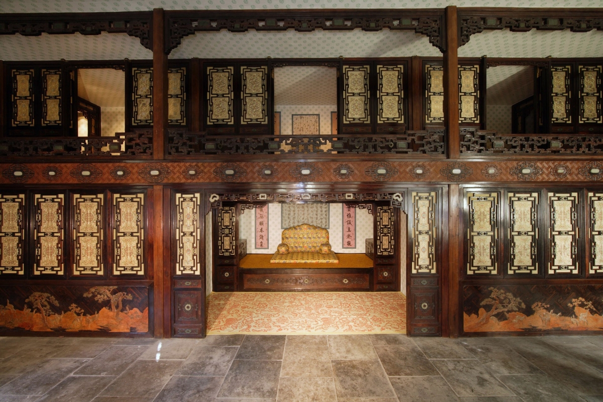 Bên trong khu Juanqinzhai (Tĩnh Cư Trai) sau khi bảo tồn, năm 2008.