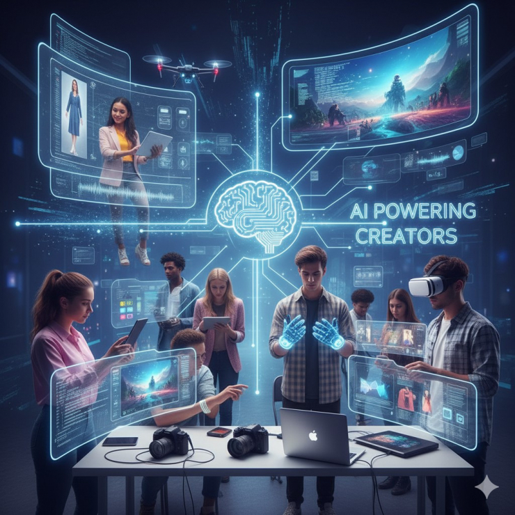 Các công cụ AI cho phép sinh viên tạo ra hình ảnh, video, thiết kế đồ họa chất lượng cao một cách nhanh chóng. (Ảnh: AI)