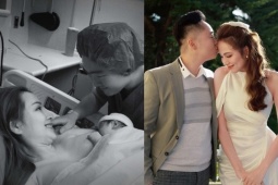 Chồng thứ 3 của Diễm Hương vỡ òa khi chứng kiến vợ sinh con