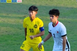 Video bóng đá U17 Malaysia - U17 Hong Kong (Trung Quốc): Đòn kết liễu sắc lẹm (Vòng loại châu Á)