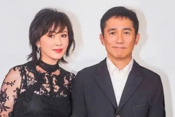 Giải trí - Lưu Gia Linh, Lương Triều Vỹ tình tứ dự tiệc cưới thượng lưu