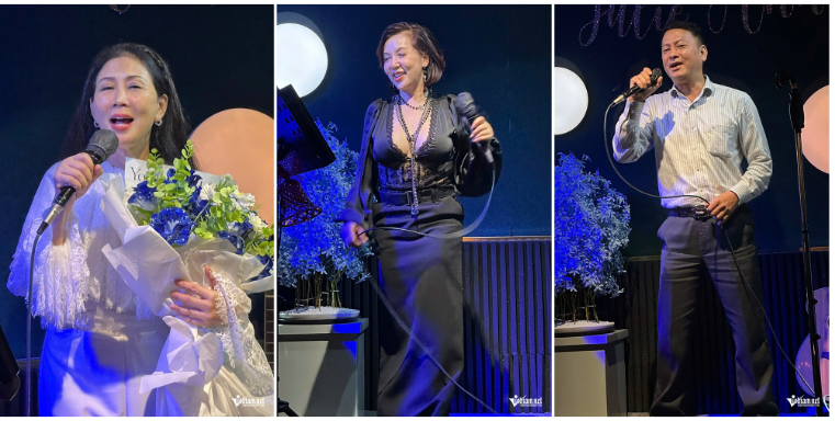 Diễm Hương, Mộng Vân và Thiệu Ánh Dương khoe giọng hát trong buổi họp lớp,