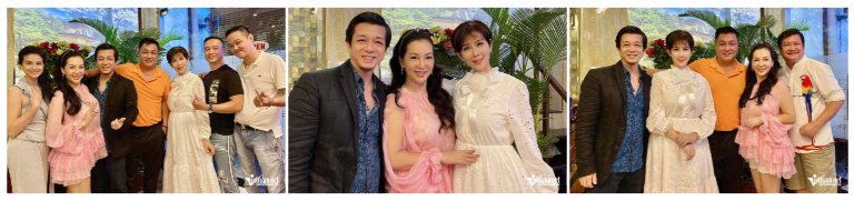 Diễm Hương, Lý Hùng, Mộng Vân và các bạn học cũ trong lần hội ngộ trước đó.