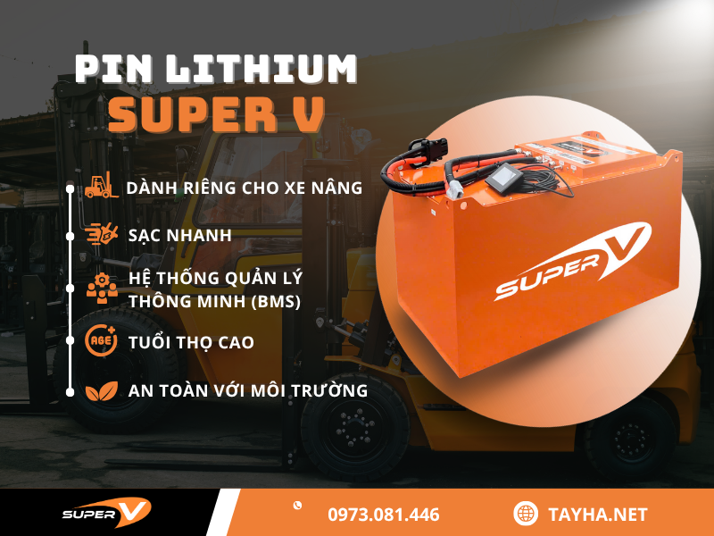 MH Power sản xuất pin lithium xe nâng SuperV