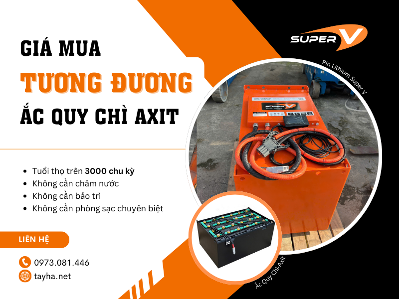 Giá pin lithium SuperV chỉ tương đương ắc quy chì