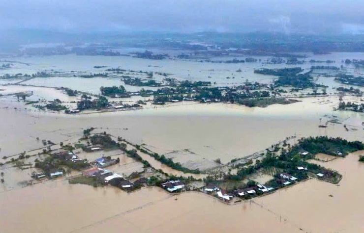 Xã Hoà Thịnh bị thiệt hại nặng nhất do mưa lũ.