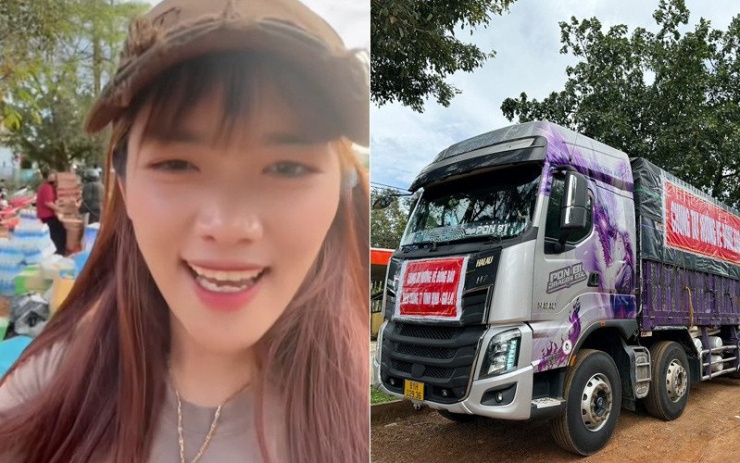 Thùy Duyên vẫn đang chia đồ cứu trợ cho bà con Đắk Lắk