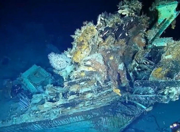 Một phần xác "chiến hạm ma" San José - Ảnh: BBC