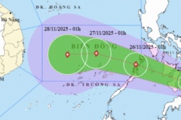 Áp thấp nhiệt đới sau khi vào Biển Đông khả năng mạnh lên thành bão số 15, hướng vào Nam Trung Bộ