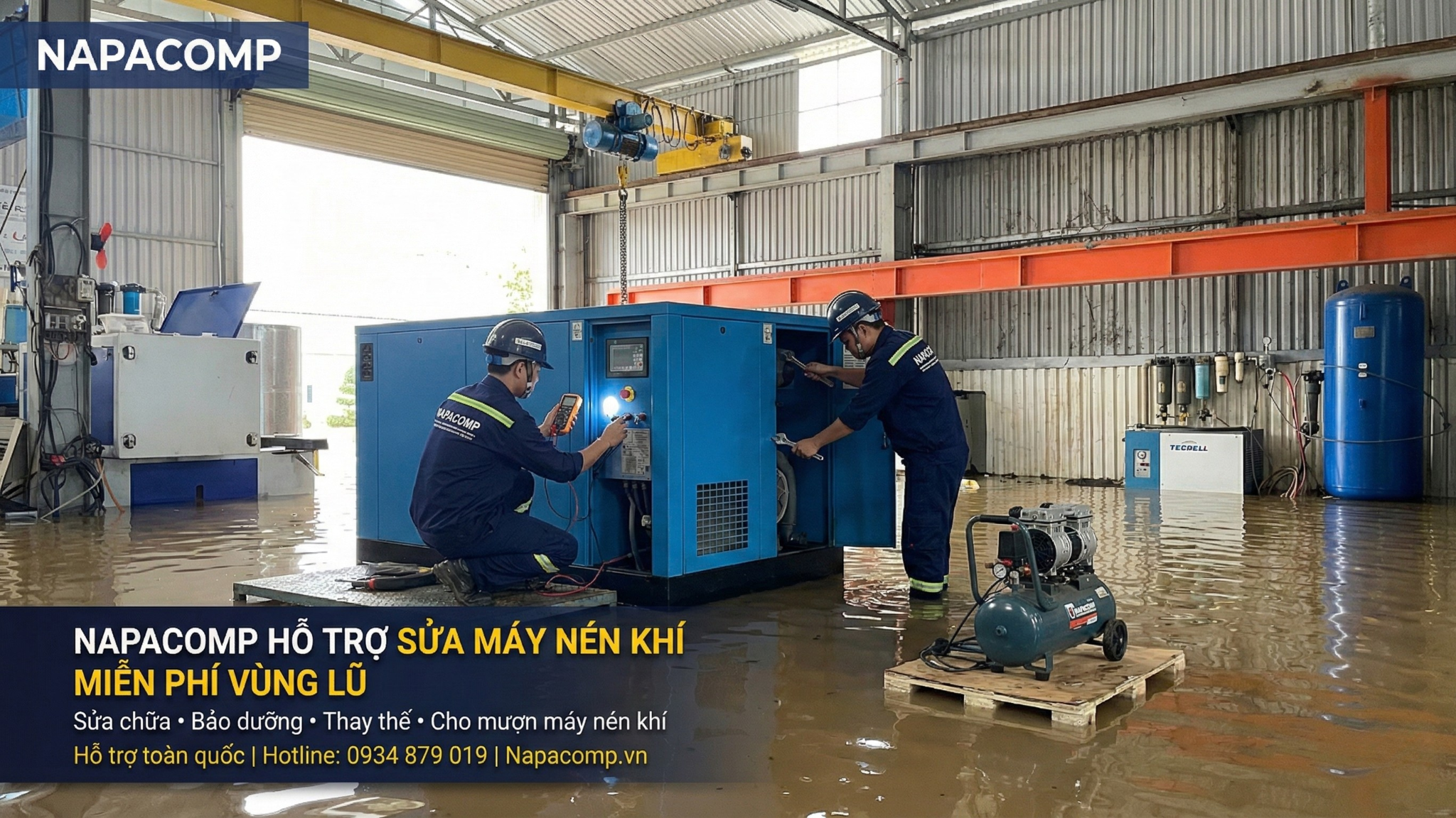 Napacomp ra mắt máy nén khí Tecbell công nghệ Nhật Bản tại SECC - 4