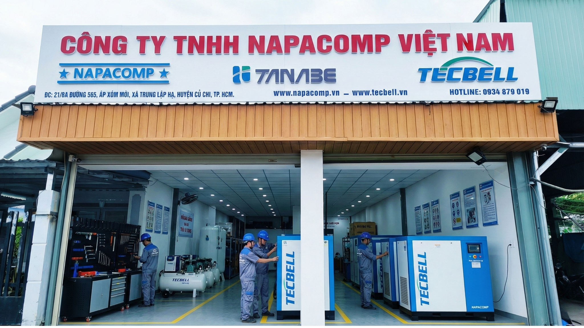 Napacomp ra mắt máy nén khí Tecbell công nghệ Nhật Bản tại SECC - 1