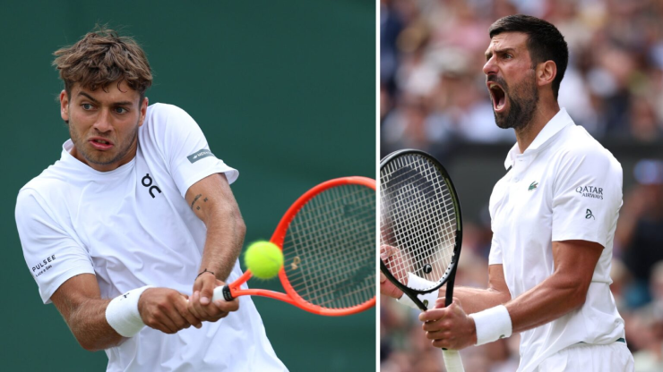 Djokovic (bên phải) luôn biết cách tạo sự khác biệt mỗi lần xuất hiện