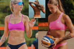 Nữ VĐV bóng chuyền "thả rông" hoàn toàn giữa thiên nhiên, hút hàng nghìn lượt xem