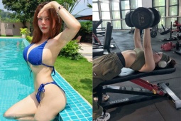 Hot girl làng gym khoe vòng ba nóng bỏng gần 100 cm, nâng tạ 200kg