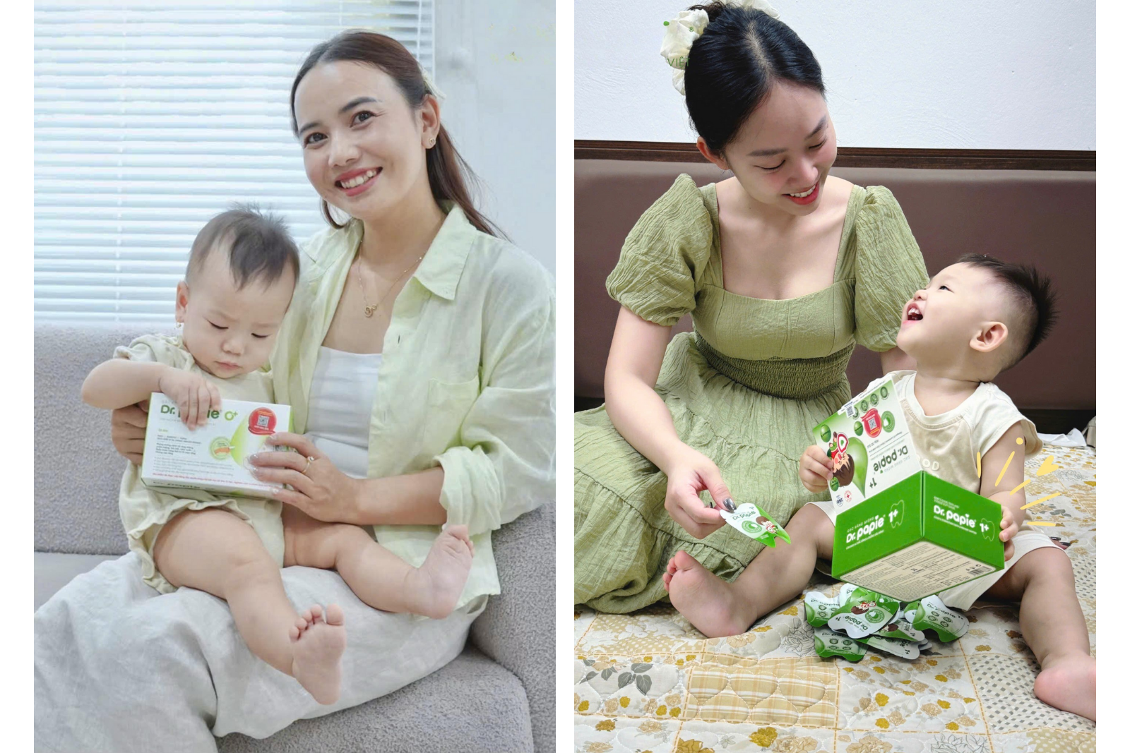 Gạc răng miệng Dr.Papie đã hiện diện trong nhiều gia đình có trẻ nhỏ suốt nhiều năm qua.