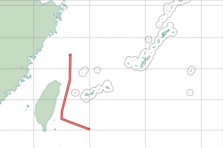 Nhật Bản công bố bản đồ cho thấy đường bay của "UAV Trung Quốc" vào ngày 24/11/2025. Ảnh: Defence-Blog.